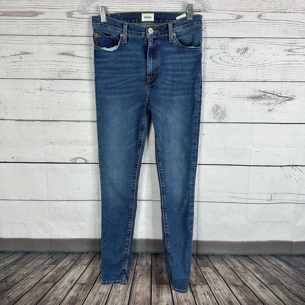 Hudson Jeans Womens 27 Blue Blair Super Skinny Stretch Mid Rise Casual Preppy